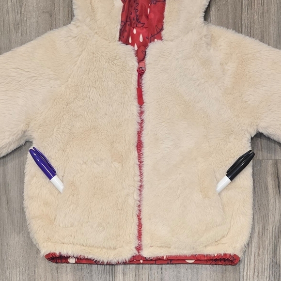 Red Dinosaur Kids Puffer Jacket - Picture 5 of 8